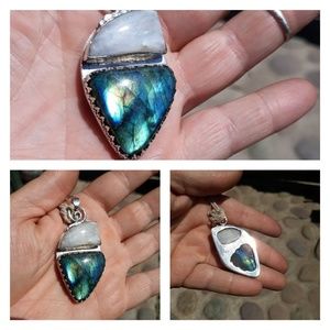 Moon stone and labradorite